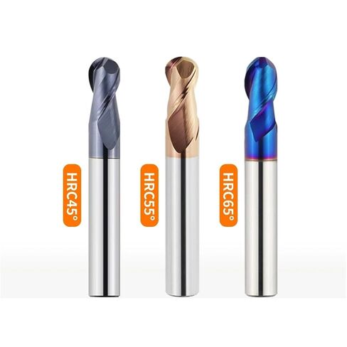 Ball Nose Carbide Milling Cutter Tungsten Metal CNC Router Bit Tools Machine Tool End Mills(R2.5xD5x50L) in Saudi Arabia
