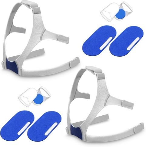 2Packs CPAP Headgear for Airfit F30 with 4 PCS Strap Covers and 2 Pair Clips, CPAP Headgear Compatible with Airfit F30, Comfort Headgear Strap Cover, Great Value Kit Supplies by Medihealer in Saudi Arabia