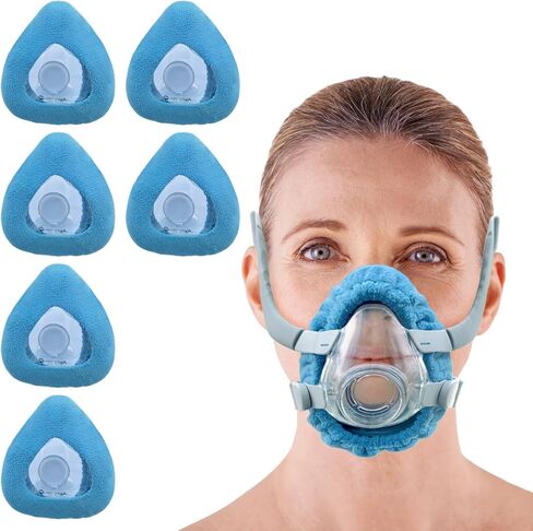 NATAKU 6-Pack Small CPAP Mask Liners Compatible with F20 Full Face Masks Cushion, Comfortable & Reusable Cushioned Mask Cushion Covers, Absorb Facial Oils and Moisture Bring You A Dry Sleep All Night in Saudi Arabia
