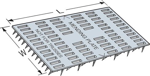 Simpson Strong-Tie MP36 MP 3 بوصة × 6 بوصة لوحة إصلاح مجلفنة مقاس 20 (عبوة من 100) in Kuwait