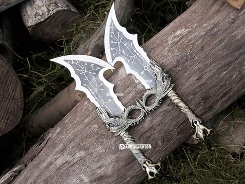 [IA Handicrafts] Gow of Wars Blades of Chaos Metal, Gow of Wars, Gow of Wars Blades of Chaos Sword Twin Blades, Metal Cosplay Weapon Propplay Weapon Prop (Steel) in Saudi Arabia