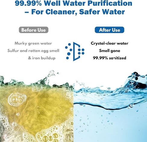 أقراص تنقية مياه الآبار - للتخلص من روائح الكبريت ورائحة البيض الفاسد وتراكم الحديد وروائح المجاري الفظيعة - تحسن الطعم والرائحة | صيغة الغذاء الصف in Kuwait