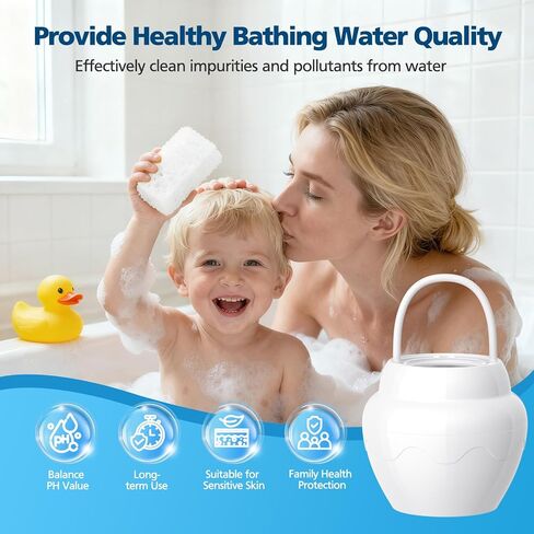 فلتر حمام لحوض الاستحمام، فلتر مياه حوض الاستحمام ذو 8 مراحل، فلتر كيندر لحوض الاستحمام، فلتر حمام توبو، منعم الماء العسر، تنظيف 99% من الملوثات in Kuwait