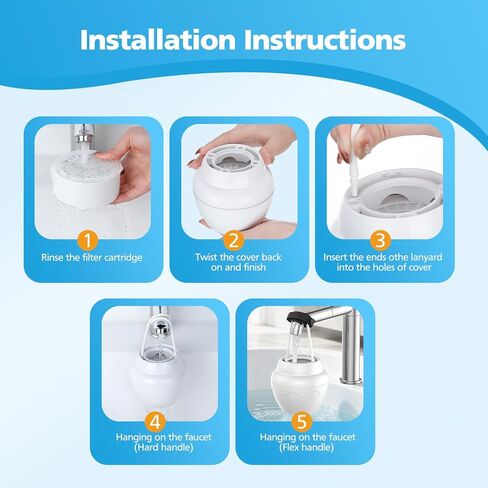 فلتر حمام لحوض الاستحمام، فلتر مياه حوض الاستحمام ذو 8 مراحل، فلتر كيندر لحوض الاستحمام، فلتر حمام توبو، منعم الماء العسر، تنظيف 99% من الملوثات in Kuwait