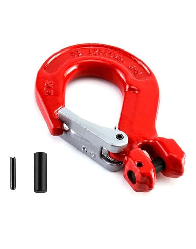 خطاف منزلق QWORK Clevis مع مزلاج، عبوة واحدة، 5/16 بوصة، حد تحميل 2470 رطل، درجة 80 من سبائك الصلب المطروق in Saudi Arabia
