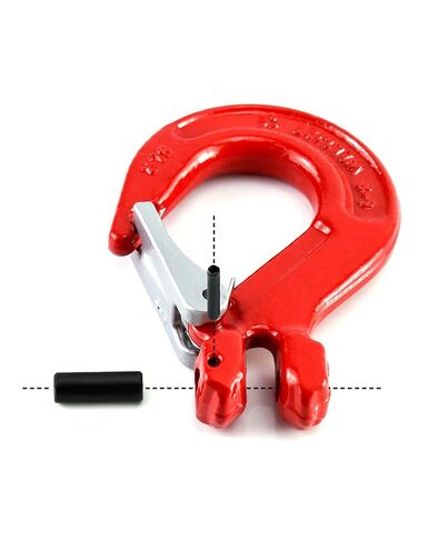 خطاف منزلق QWORK Clevis مع مزلاج، عبوة واحدة، 5/16 بوصة، حد تحميل 2470 رطل، درجة 80 من سبائك الصلب المطروق in Saudi Arabia