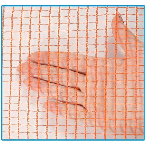 KidKusion Driveway Safety Net | Made in USA | Orange | 8 Ft | Kids Outdoor Safety | Yard & Driveway Visual Barrier Net | Ground Mount | Easy to Install in Kuwait