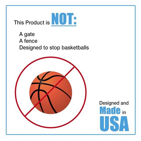 KidKusion Driveway Safety Net | Made in USA | Orange | 8 Ft | Kids Outdoor Safety | Yard & Driveway Visual Barrier Net | Ground Mount | Easy to Install in Kuwait