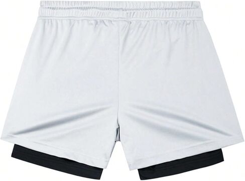 Men’s Athletic Running Shorts with Liner Double Layer Gym Workout Training Shorts for Fitness Running and Active Wear in Saudi Arabia