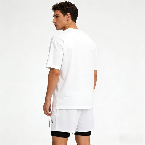 Men’s Athletic Running Shorts with Liner Double Layer Gym Workout Training Shorts for Fitness Running and Active Wear in Saudi Arabia