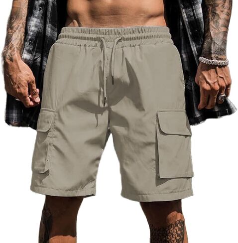 Men's Hiking Cargo Shorts Quick Dry Lightweight Athletic Shorts for Outdoor Fishing Camping Summer with Multi Pockets in Saudi Arabia