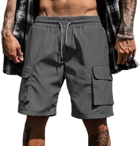Men's Hiking Cargo Shorts Quick Dry Lightweight Athletic Shorts for Outdoor Fishing Camping Summer with Multi Pockets in Saudi Arabia