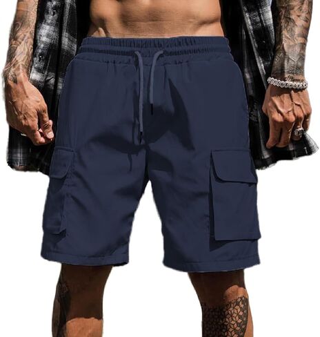 Men's Hiking Cargo Shorts Quick Dry Lightweight Athletic Shorts for Outdoor Fishing Camping Summer with Multi Pockets in Saudi Arabia