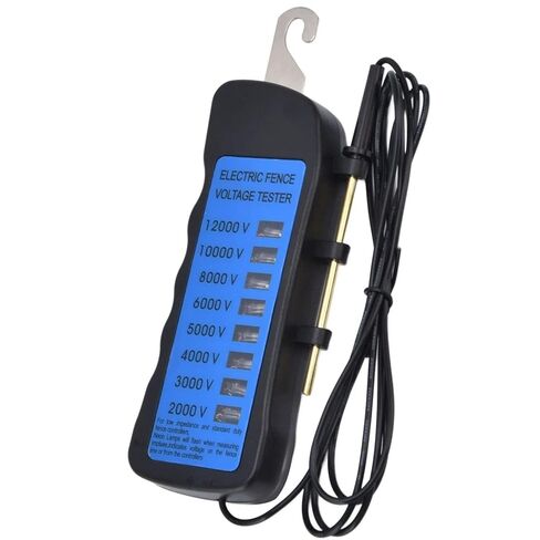 Electric Fence Tester, 12KV Max Fault Finder & Voltage Meter with 8 Neon Lights, Non-Contact Voltage Detector for Agricultural Electric Fences, Battery-Free Portable Tool for Livestock Farm Garden Use in Saudi Arabia