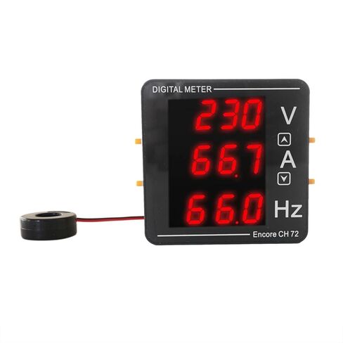 مقياس فولت رقمي تيار متردد 50-500 فولت 120 أمبير، تردد تيار الجهد 3 في 1، لوحة مقياس الفولتميتر، جهاز اختبار جهد التيار الكهربائي مع محول تيار in Kuwait