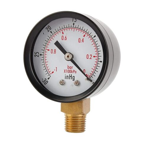 YWBL-WH Vacuum Pressure 2 Inch Dial with Copper Alloy Movement for Air Compressor Water Oil Gas NPT Lower Mount -20C to 60C Temperature Range in Saudi Arabia