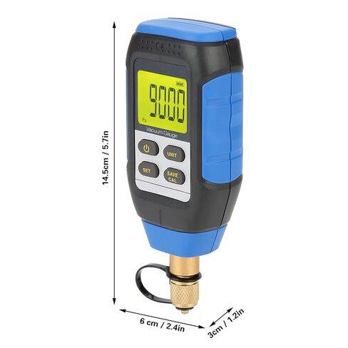 VMV1 Digital Vacuum Gauge Meter with Large Backlit Display 4 Unit Measurements Portable Design for HVAC Professionals and Industrial Use 14.5x6x3cm in Saudi Arabia