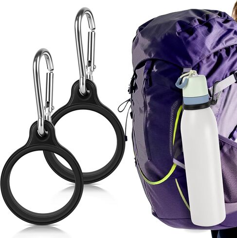 Water Bottle Clip with Carabiner, Compatible with Owala Freesip Twist 18oz/24oz, Durable Silicone Small Mouth Secure Hanging Water Bottle Holder Handle for Outdoor Hiking, Climbing, Camping in Saudi Arabia