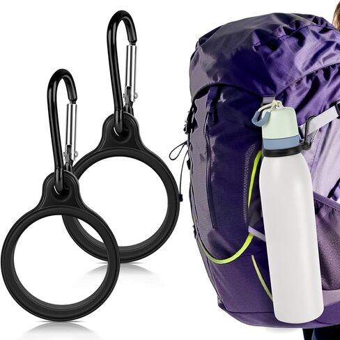 Water Bottle Clip with Carabiner, Compatible with Owala Freesip Twist 18oz/24oz, Durable Silicone Small Mouth Secure Hanging Water Bottle Holder Handle for Outdoor Hiking, Climbing, Camping in Saudi Arabia