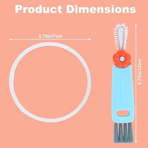 6 قطع حشوات بديلة متوافقة مع تصميمات زاك كيلسو غطاء 15 أونصة، غطاء كوب من السيليكون مانع للتسرب للأطفال الصغار، أجزاء بديلة مع حلقة دائرية مع فرشاة تنظيف فجوة غطاء 3 في 1 in Saudi Arabia