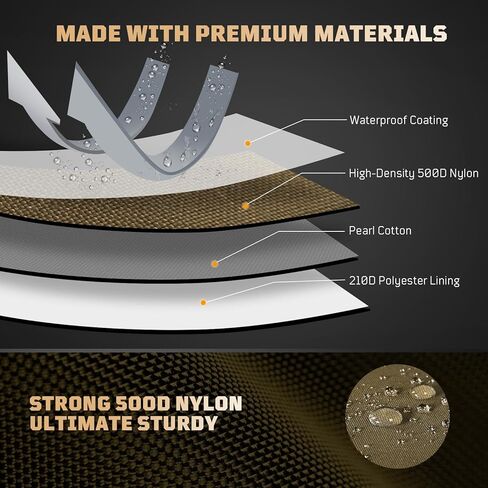 1TG Tactical Magnetic Gym Bag for Men,Magnetic Gym Water Bottle Bag with Phone Pockets&40 64oz Multiple Size, Water Bottle Holder with Adjustable Shoulder, Ideal for Fitness,Sports,Travel(Brown) in Kuwait