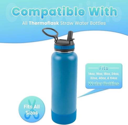 شفاطات وحشية بديلة من BOSORIO متوافقة مع ThermoFlask 16oz 24oz 32oz 40oz زجاجة مياه مع غطاء من القش، جزء أختام مطاطية بديلة على شكل حرف O (ليس لغطاء الصنبور وغطاء المضغ) in Kuwait