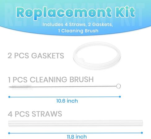 شفاطات وحشية بديلة من BOSORIO متوافقة مع ThermoFlask 16oz 24oz 32oz 40oz زجاجة مياه مع غطاء من القش، جزء أختام مطاطية بديلة على شكل حرف O (ليس لغطاء الصنبور وغطاء المضغ) in Kuwait