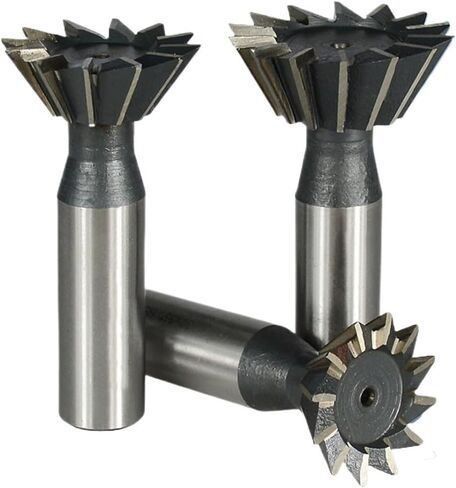 1pcs HSS Double-Edged Dovetail Cutter Straight Shank End Mill 45 Degrees Dovetail Groove Milling Cutter 16mm 20mm Cutting Diameter Carbide Milling Cutter Metal End Mill(20mm) in Saudi Arabia