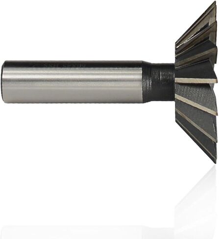 1pcs HSS Double-Edged Dovetail Cutter Straight Shank End Mill 45 Degrees Dovetail Groove Milling Cutter 16mm 20mm Cutting Diameter Carbide Milling Cutter Metal End Mill(20mm) in Saudi Arabia