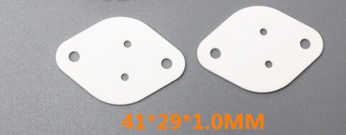 10 قطعة فيلم سيراميك الألومينا البيضاوي الأبيض 41x29x1 مللي متر-ورقة سيراميك بأربعة ثقوب للاستخدام الصناعي in Kuwait