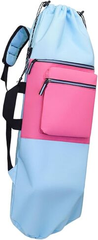 Skateboard Backpack Drawstring Closure Organizer Lightweight Rucksack with Adjustable Straps for Skating Outdoor Activities in Saudi Arabia