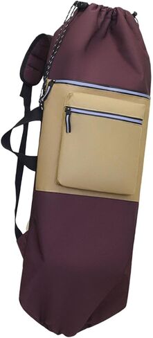 Skateboard Backpack Drawstring Closure Organizer Lightweight Rucksack with Adjustable Straps for Skating Outdoor Activities in Saudi Arabia