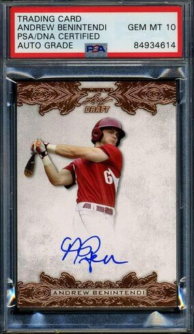 Andrew Benintendi Gem Mint 10 PSA DNA Signed 2015 Leaf Ultimate Draft Rookie - MLB Autographed Baseball Cards in Saudi Arabia