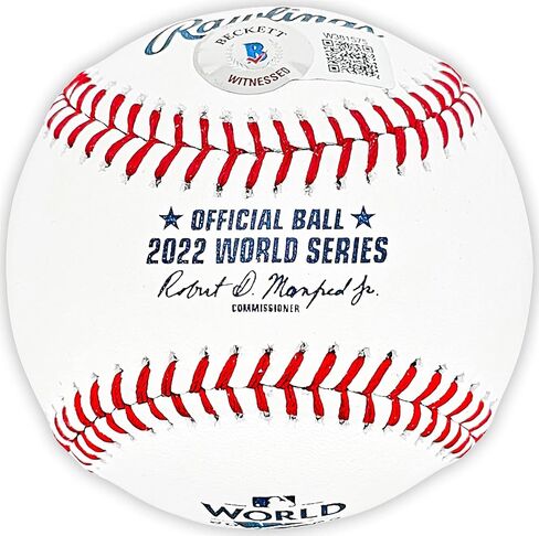 Yordan Alvarez Autographed Official 2022 World Series M.L.B Baseball Astros "2022 WS Winning 3-Run HR" Beckett BAS Witness in Saudi Arabia