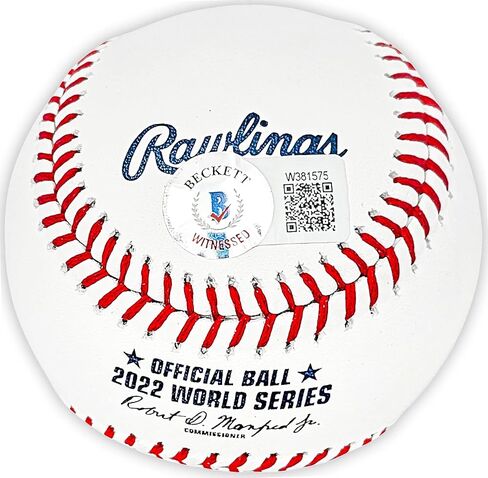 Yordan Alvarez Autographed Official 2022 World Series M.L.B Baseball Astros "2022 WS Winning 3-Run HR" Beckett BAS Witness in Saudi Arabia