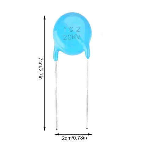 20pcs Ceramic Capacitor Kit, 20KV 1nF 0.001uF 1000pF 102 High Voltage Ceramic Capacitor Kit for Electronic Accurate Instruments in Saudi Arabia