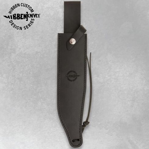 سكين GIL HIBBEN Extreme Survival Bowie مع غمد حزام جلدي - شفرة منشار من الفولاذ المقاوم للصدأ 7Cr17، واقي يدوي ضخم وبوميل، مقبض من Pakkawood، خذ إلى البرية - الطول 15 بوصة in Kuwait