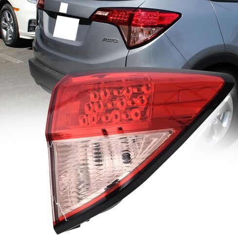 مجموعة مصابيح LED الخلفية تناسب 2016-2018 Honda HRV HR-V، مصباح الفرامل الخلفي استبدال الضوء الخلفي للجانب الخارجي الأيسر عدسة شفافة # HO2804109 in Kuwait