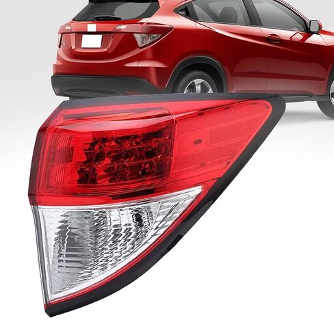مجموعة مصابيح LED الخلفية تناسب 2016-2018 Honda HRV HR-V، مصباح الفرامل الخلفي استبدال الضوء الخلفي للجانب الخارجي الأيسر عدسة شفافة # HO2804109 in Kuwait