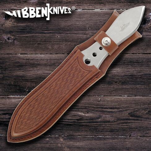 مجموعة سكاكين الرمي جيل هيبين مكونة من 3 قطع | شفرات القاذف والمنافسة الاحترافية | لوح تدريب على الهدف مقاس 18 × 18 لرمي السكاكين | قطعة واحدة 420 ستانلس ستيل | حافظة غمد جلدية | 12 1/8 بوصة الطول in Kuwait