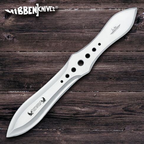 مجموعة سكاكين الرمي جيل هيبين مكونة من 3 قطع | شفرات القاذف والمنافسة الاحترافية | لوح تدريب على الهدف مقاس 18 × 18 لرمي السكاكين | قطعة واحدة 420 ستانلس ستيل | حافظة غمد جلدية | 12 1/8 بوصة الطول in Kuwait