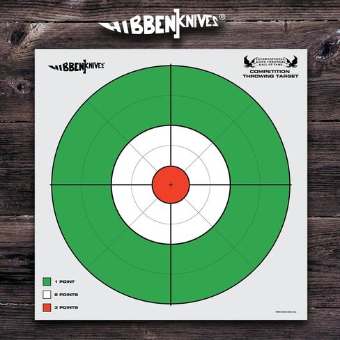 مجموعة سكاكين الرمي جيل هيبين مكونة من 3 قطع | شفرات القاذف والمنافسة الاحترافية | لوح تدريب على الهدف مقاس 18 × 18 لرمي السكاكين | قطعة واحدة 420 ستانلس ستيل | حافظة غمد جلدية | 12 1/8 بوصة الطول in Kuwait
