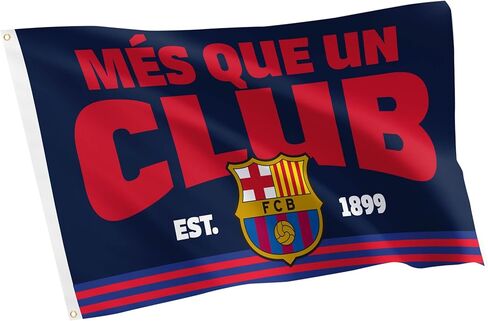 لافتة علم برشلونة لكرة القدم من Desert Cactus FC برشلونة لكرة القدم وكرة القدم 100% بوليستر للاستخدام الداخلي والخارجي مقاس 3 × 5 أقدام (علم K) in Saudi Arabia