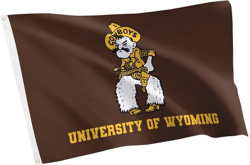 Desert Cactus University of Wyoming 100% Polyester Indoor Outdoor 3x5 feet Banner UWYO Cowboys (Flag 3B) in Saudi Arabia