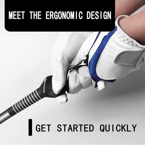 قطعتان من مقبض تدريب أرجوحة الجولف، ملحقات قطار الجولف للمساعدة في اليد اليسرى، تساعد المبتدئين والنساء والأطفال على فهم وضع القبضة الصحيح بشكل أفضل in Kuwait