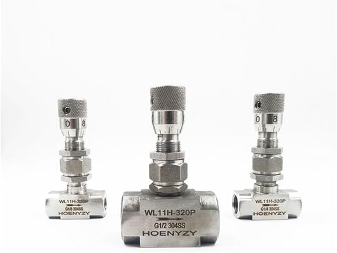 NPT 1/2" Stainless Steel 304 Valve PN 6.4 Adjustment Valve WL11H-64P Flow Regulating Valve 6.4MPA(1/2",NPT Thread) in Kuwait