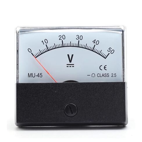 MU-45 DC Voltmeter Pointer Voltage Size 58 * 52mm Measuring Positive and neg(50V) in Kuwait