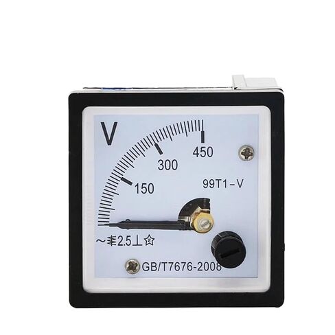 Square 48 * 48mm AC Voltmeter 250V/300V/450V/500V/600V/750V/1000V 99T1-V Pointer Meter(300V) in Saudi Arabia