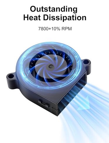 Extruder Hotend Cooling Fan Compatible with Bambu-Lab P1S/P1P 3D Printers, 7800 ± 10% RPM Front Cover Heat-Dissipation System with Double Ball Bearing Enhanced Better Printing Performance in Kuwait