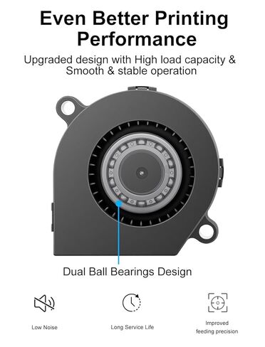 Extruder Hotend Cooling Fan Compatible with Bambu-Lab P1S/P1P 3D Printers, 7800 ± 10% RPM Front Cover Heat-Dissipation System with Double Ball Bearing Enhanced Better Printing Performance in Kuwait